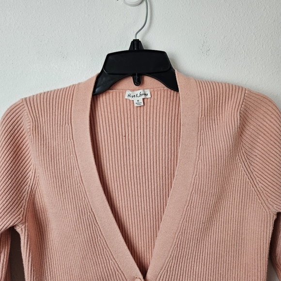 For Love And Lemons Nina Cardigan Peach Pink Size M - Picture 2 of 7